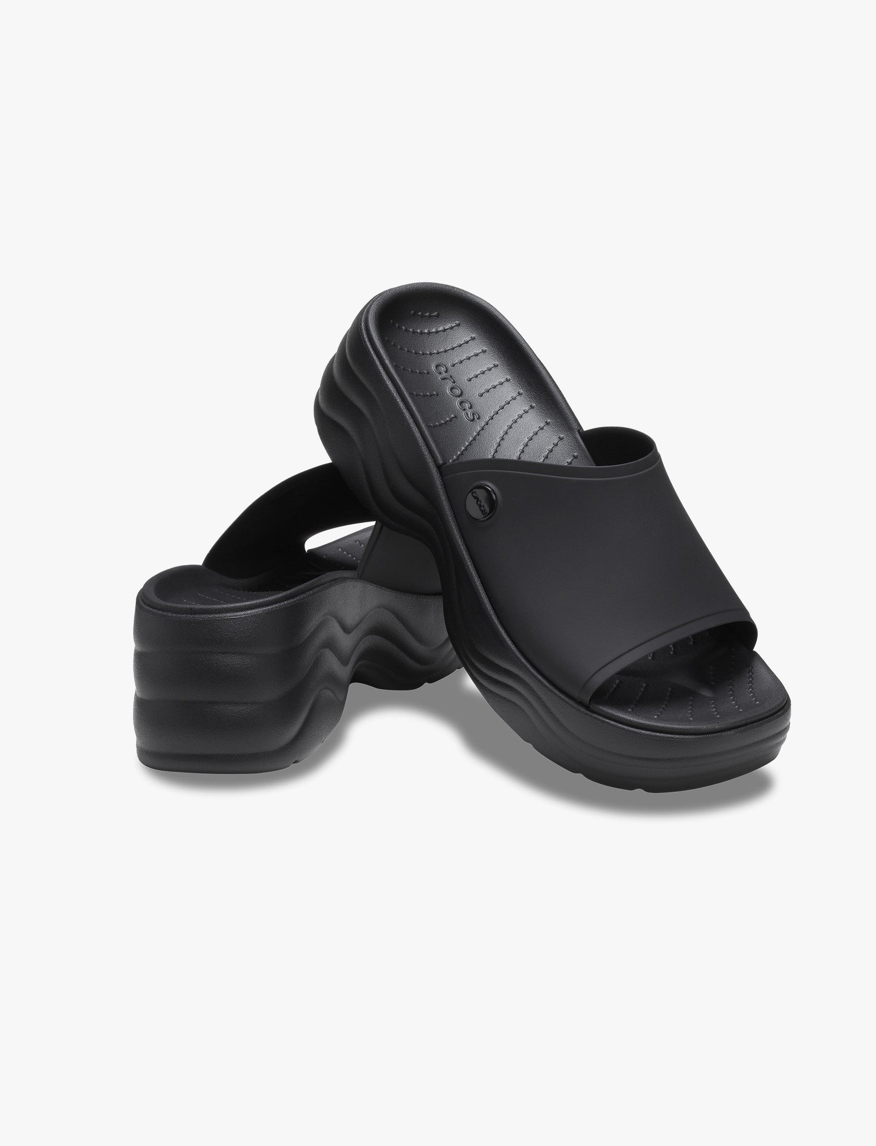 Crocs Skyline Slide - כפכפי פלטפורמה קרוקס לנשים-Crocs-W7-נאקו