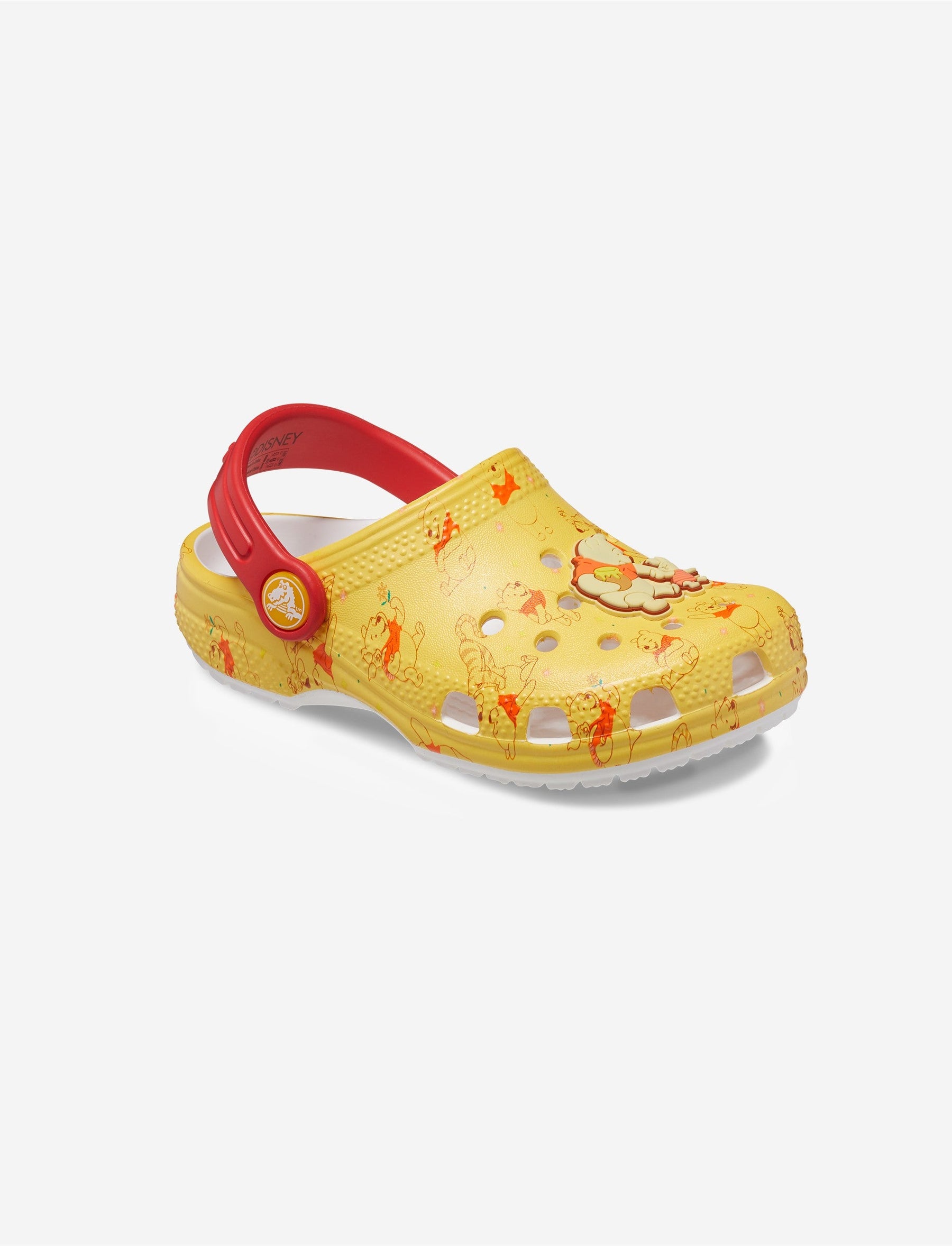 Crocs Classic Disney Winnie the Pooh Clog T - כפכפי קלוג קרוקס עם הדפס פו הדוב לילדים בצבע כתום/אדום-Crocs-27-28-נאקו