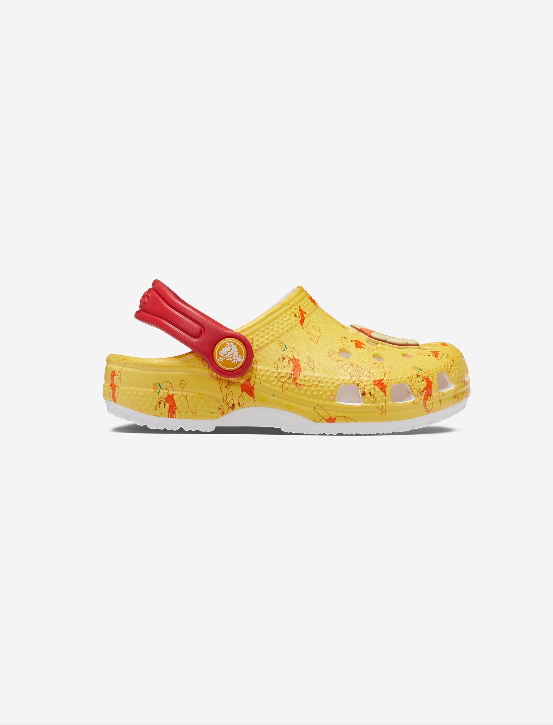 Crocs Classic Disney Winnie the Pooh Clog T - כפכפי קלוג קרוקס עם הדפס פו הדוב לילדים בצבע כתום/אדום-Crocs-27-28-נאקו