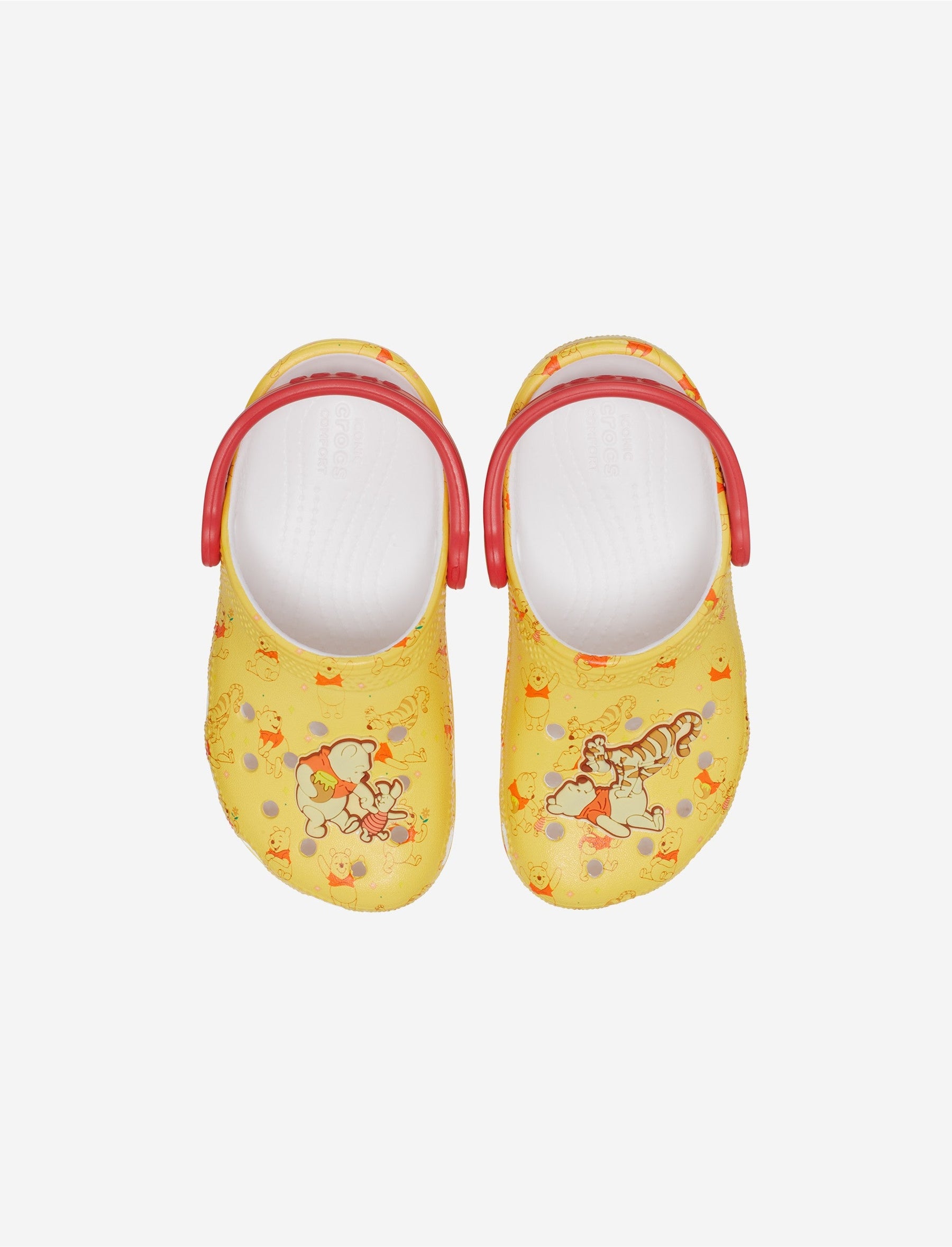 Crocs Classic Disney Winnie the Pooh Clog T - כפכפי קלוג קרוקס עם הדפס פו הדוב לילדים בצבע כתום/אדום-Crocs-27-28-נאקו