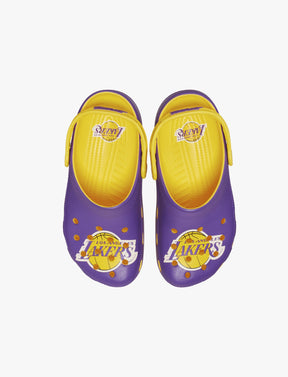 Crocs NBA Los Angeles Lakers Classic Clog - כפכפי קלוג קרוקס עם הדפס לוס אנג'לס לייקרס-Crocs-43-44-נאקו