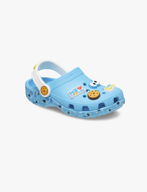 Crocs Toddlers’ Cookie Monster Classic Clog - כפכפי קלוג קרוקס בעיצוב עוגיפלצת מרחוב סומסום לילדים בצבע תכלת-Crocs-19-20 (4)-נאקו