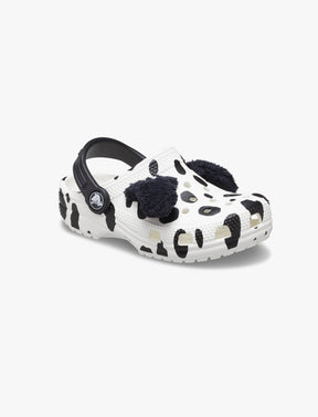 Crocs Classic I AM Dalmatian Clog T - כפכפי קלוג קרוקס לפעוטות בצבע שחור/לבן ובעיצוב דלמטי-Crocs-27-28-נאקו