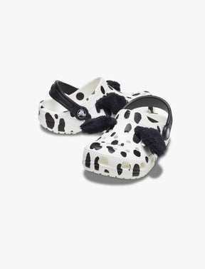 Crocs Classic I AM Dalmatian Clog T - כפכפי קלוג קרוקס לפעוטות בצבע שחור/לבן ובעיצוב דלמטי-Crocs-27-28-נאקו