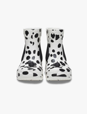 Crocs Classic I AM Dalmatian Boot T - מגפי קרוקס לילדים בהדפס דלמטים בצבע לבן/שחור-Crocs-27-28-נאקו