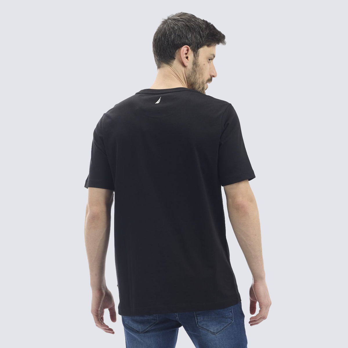 נאוטיקה חולצת טי שירט בצבע שחור לגברים-Nautica-XS-נאקו