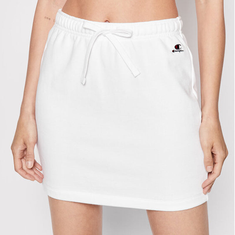 צ'מפיון חצאית קצרה לוגו קטן לבנה-Champion-XS-נאקו