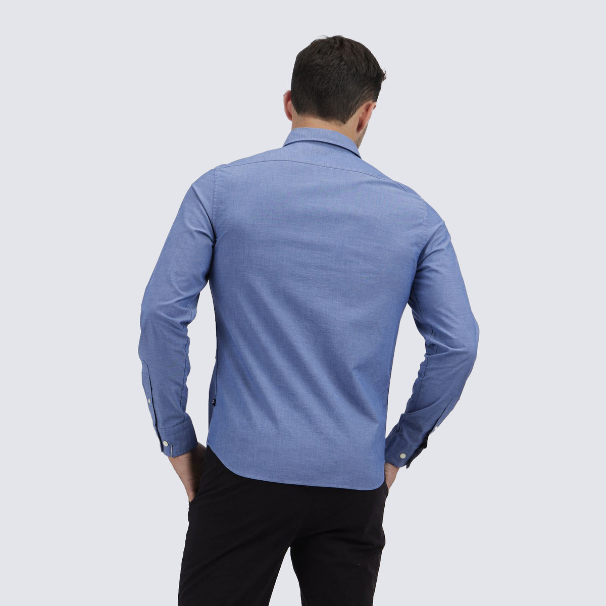נאוטיקה חולצה מכופתרת סטרץ' בצבע כחול-Nautica-XS-נאקו