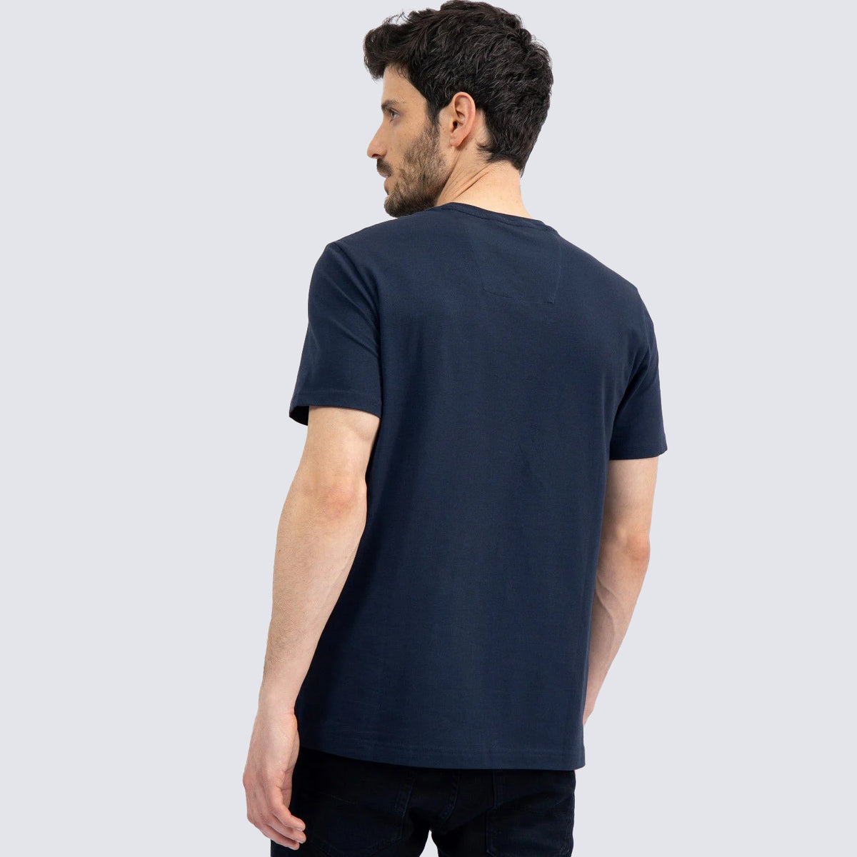 נאוטיקה חולצת טי שירט בייסיק בצבע נייבי לגברים-Nautica-XS-נאקו