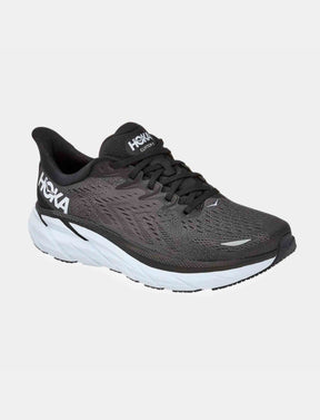 Hoka Clifton 8 Wide - נעלי ספורט גברים הוקה קליפטון 8 רחבות בצבע שחור/לבן-Hoka-46-נאקו