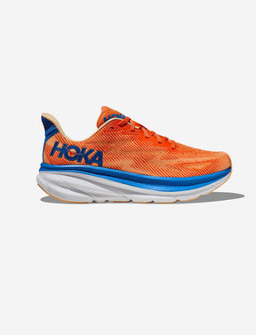 Hoka Clifton 9 Wide - נעלי ספורט גברים הוקה קליפטון 9 רחבות בצבע כחול/כתום-Hoka-44-נאקו