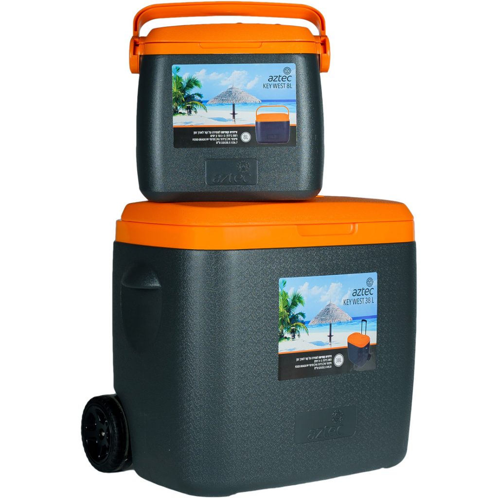 אזטק סט צידניות קשיחות Key West Set Grey/orange-Aztec-One Size-נאקו